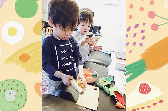 『ピエトロドレッシングで遊ぶようになってからパプリカが食べられるようになった！』／ままごと ピエトロドレッシング サラダセット